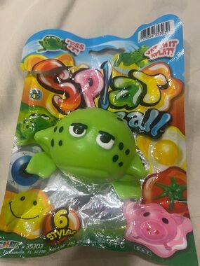 Splat Ball Green Frog Stress Sticky Doh Toy